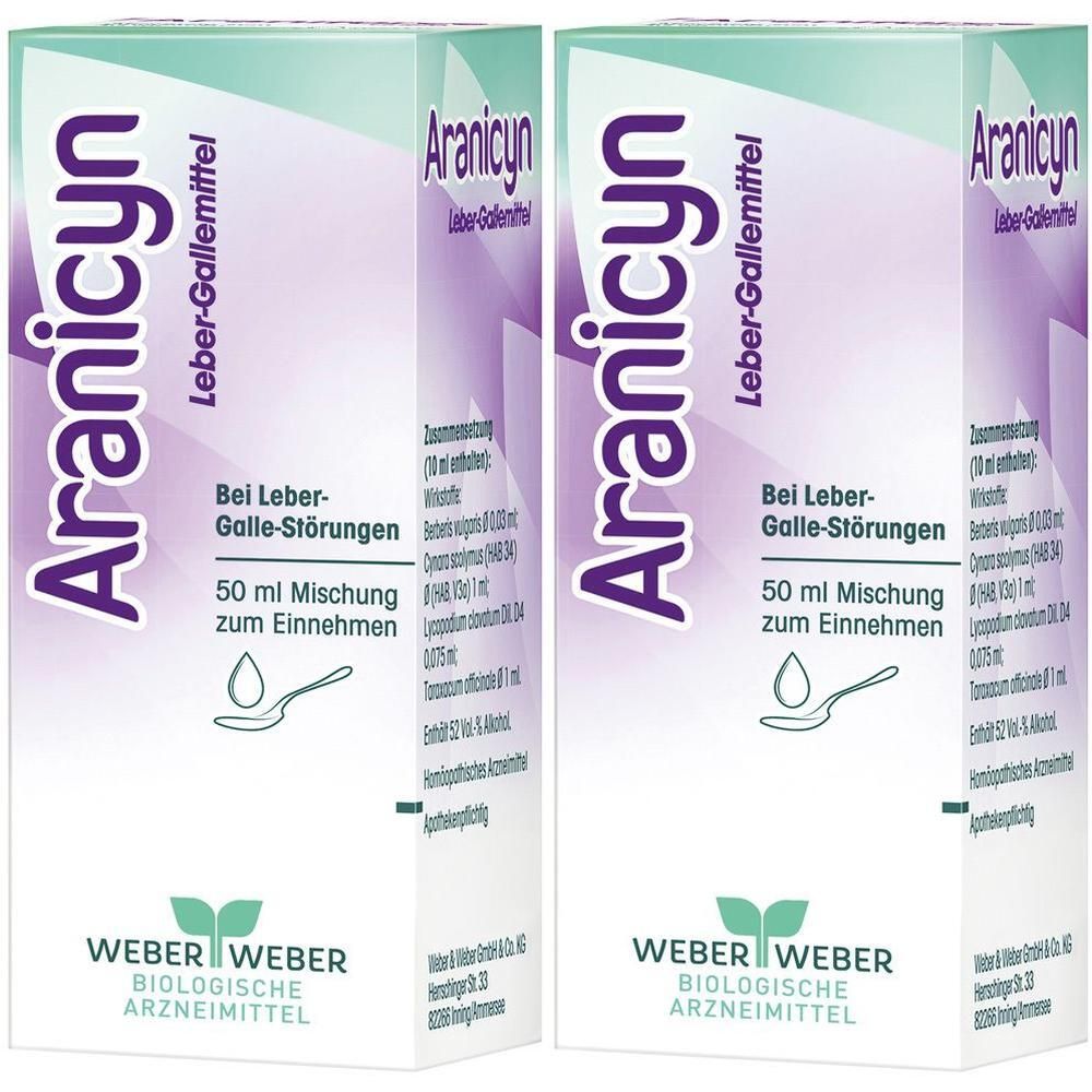 Aranicyn Leber Gallemittel Mischung 2x 2x50 ml