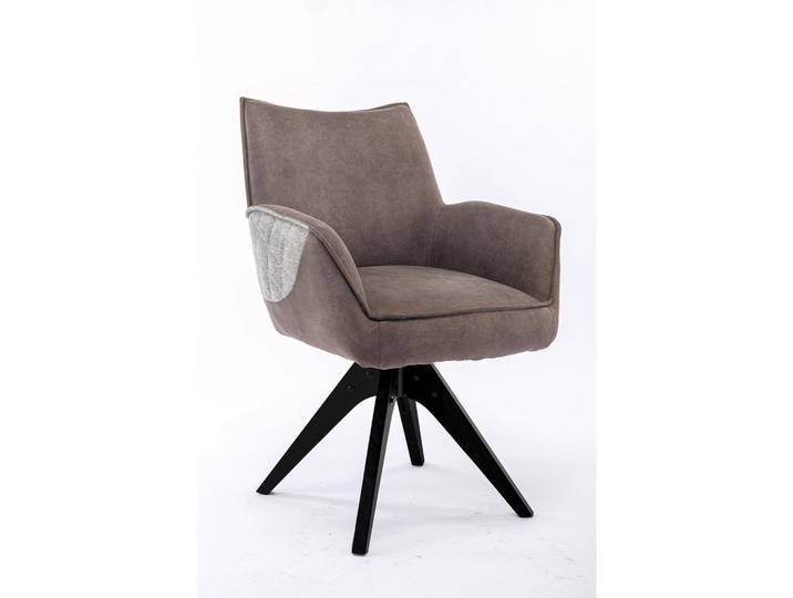 Stuhl Fulton Braun, Grau Beine Schwarz, B: 62 cm