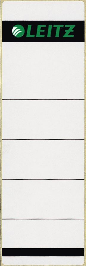 Leitz 16420085 Self-Adhesive Spine Labels for 80mm Lever Arch Files, 61 x 192mm, Grey, Pack of 10