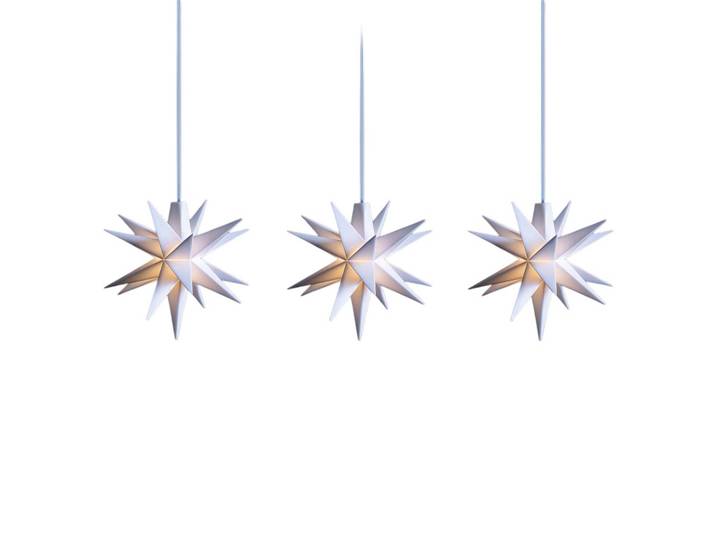 STERNTALER LED-Lichterkette mit Baby-Sternen innen 3-fl. weiß Baby-Sterne, weiß / opal, Kunststoff, Dekorationsleuchten