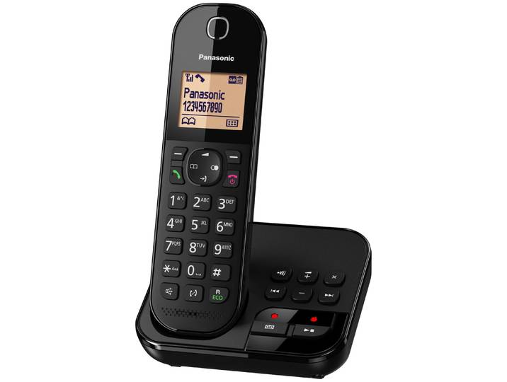 Panasonic Großtasten-Telefon mit Anrufbeantworter, Schwarz, Großtasten-Telefon mit Anrufbeantworter