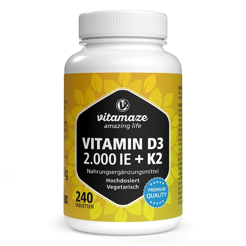 Vitamaze GmbH Vitamin D3 2000 IE + K2 Tabletten 19460075