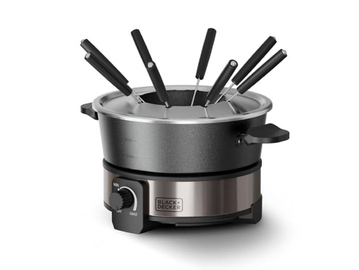 Black+Decker - Elektrisches Fondue 1000W, 2L, Thermostat, für 8 Personen