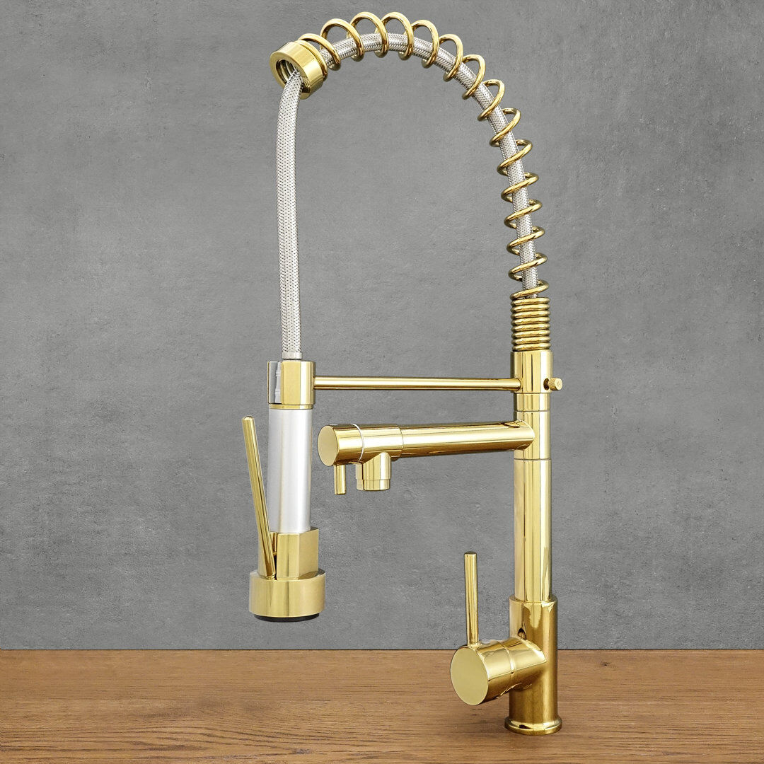 Belfry Kitchen Kitchen Faucet Gold 19cm