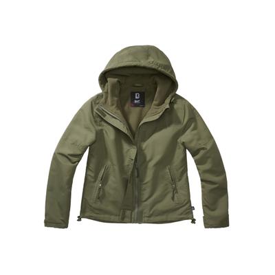 Allwetterjacke BRANDIT "Brandit Damen Ladies Windbreaker Frontzip", Damen, Gr. 3XL, olive, 100% Polyester, Mäntel
