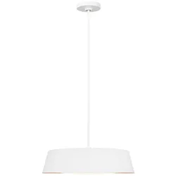 Pendellampe Deckenleuchte Hängelampe Stahl Glas Mattweiß D 48,5cm Esszimmerlampe