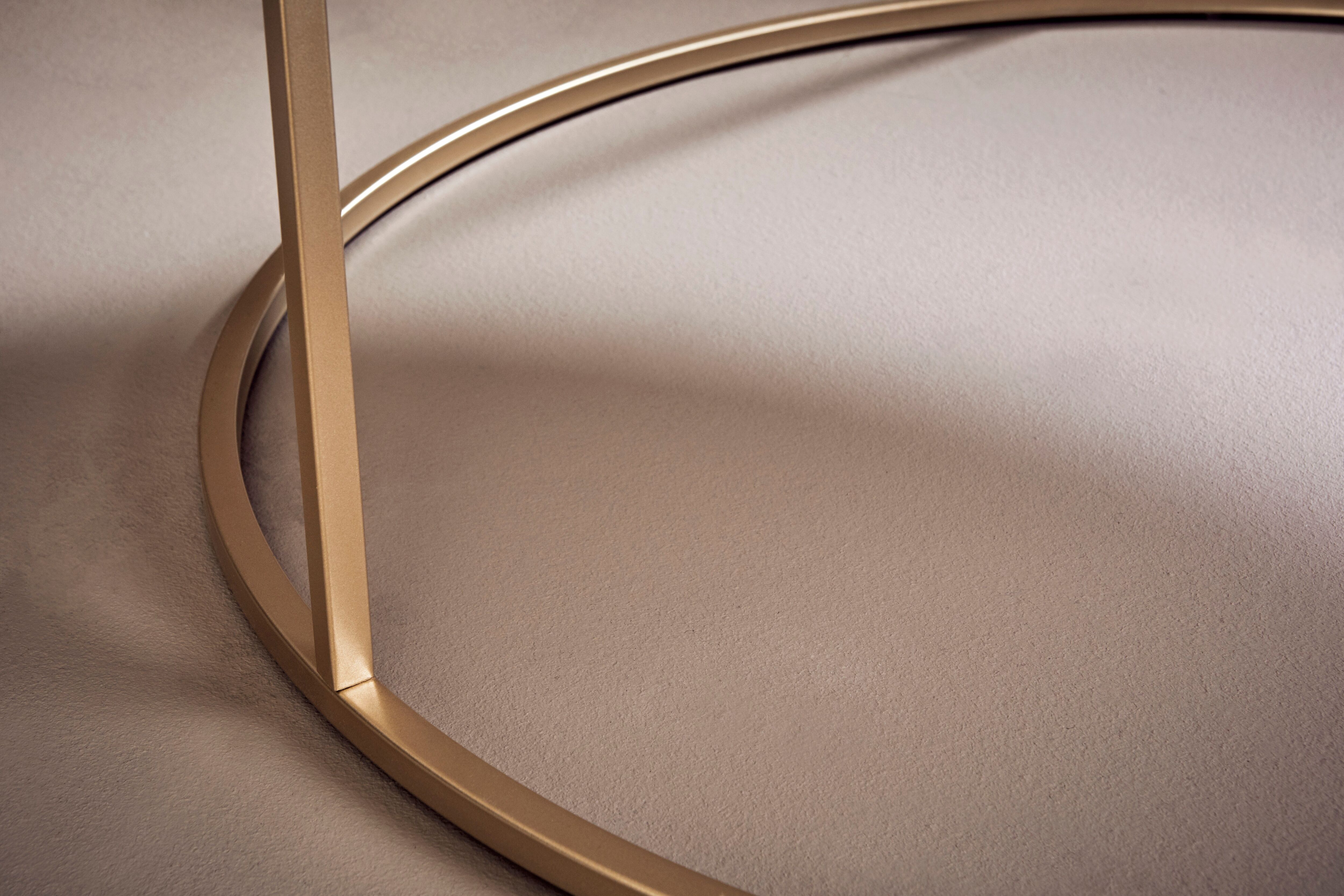 Couchtisch JAHNKE "SOL COFFEE", weiss (gold, marmor weiß, gold, look, marmor, optik), B:89,5cm H:41cm T:89,5cm, Tische, Couchtisch gold, marmor weiß, gold, look, marmor, optik B/H/T: 89,5cm x 41cm x 89,5cm