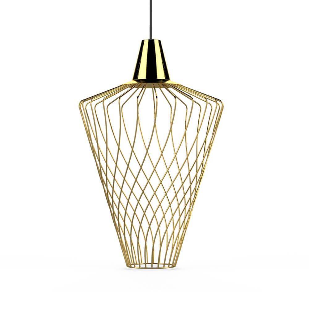 Lyora Wave draadlamp goud/messing Ø 30 cm