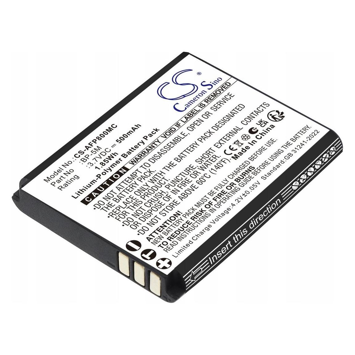 CS Cameron Sino Akumulator Bateria Typ Bp5m Bp-5m Do Agfaphoto Agfa Realishot Wp8000 / 500mah / Cs-afp800mc (CAMERON SINO)