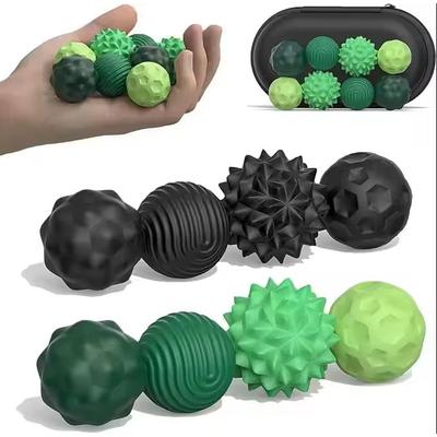 Inspired Finds CalmMag Silicone Magnetic Suction Ball Sensory Toy red 4pcs