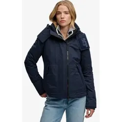 Superdry für Damen. W5012175A Arktische MF Windjacke mit Kapuze marineblau (L), Lässig, Sportlich, Polyester