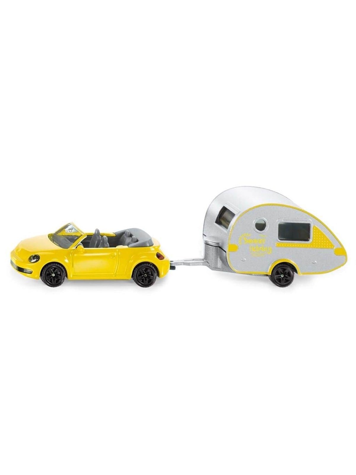 SIKU Siku Auto mit Wohnwagen-Anhänger