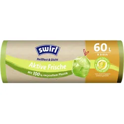swirl® Reißfest & Dicht Aktive Frische Müllbeutel 60,0 l, grün