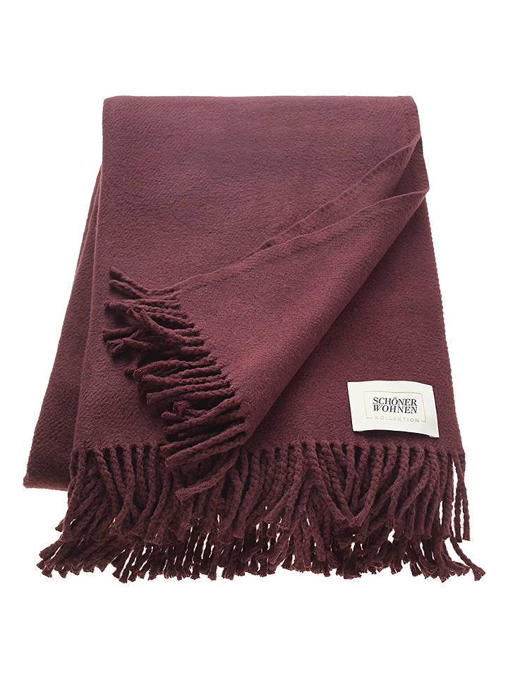 Schöner Wohnen Plaid ''Basics'' in Rot - (L)200 x (B)140 cm - onesize