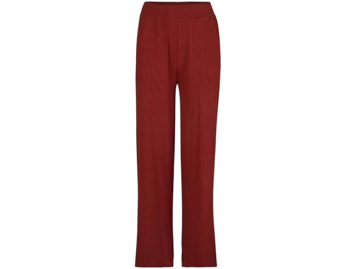 Naturaline Textil Naturaline Damen Lounge Hosen 2x2 RIB burgundrot