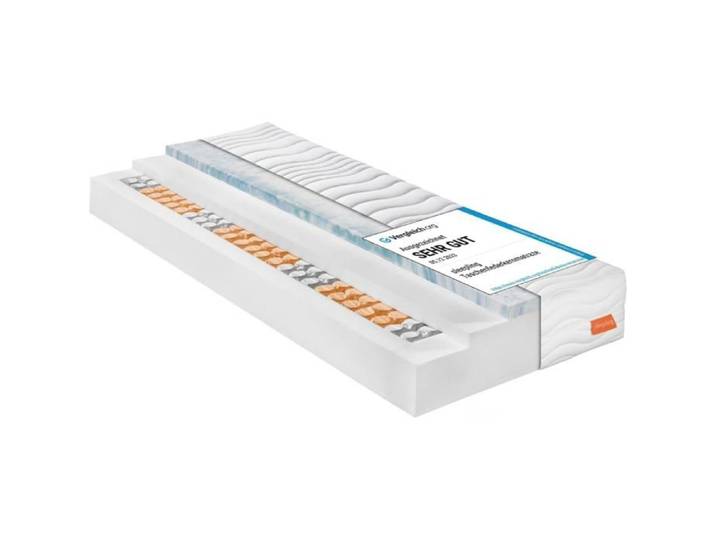 sleepling Matelas Innovation 420 à ressorts ensachés 100x200 cm avec surmatelas visco 7 zones poignées H2 25cm UE OEKO-Tex