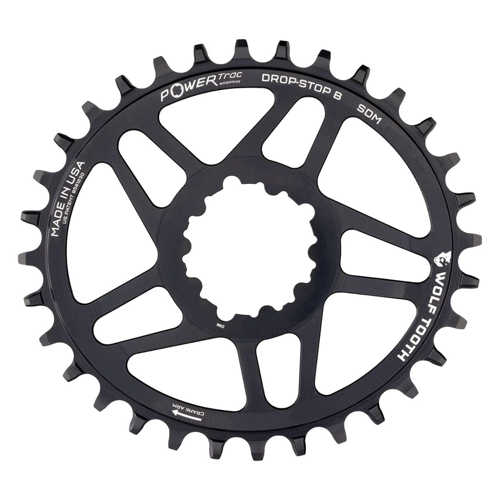Wolf Tooth PowerTrac Elliptical SRAM GXP Direct Mount Kettenblatt, 30 Z., black (30) (31945851)