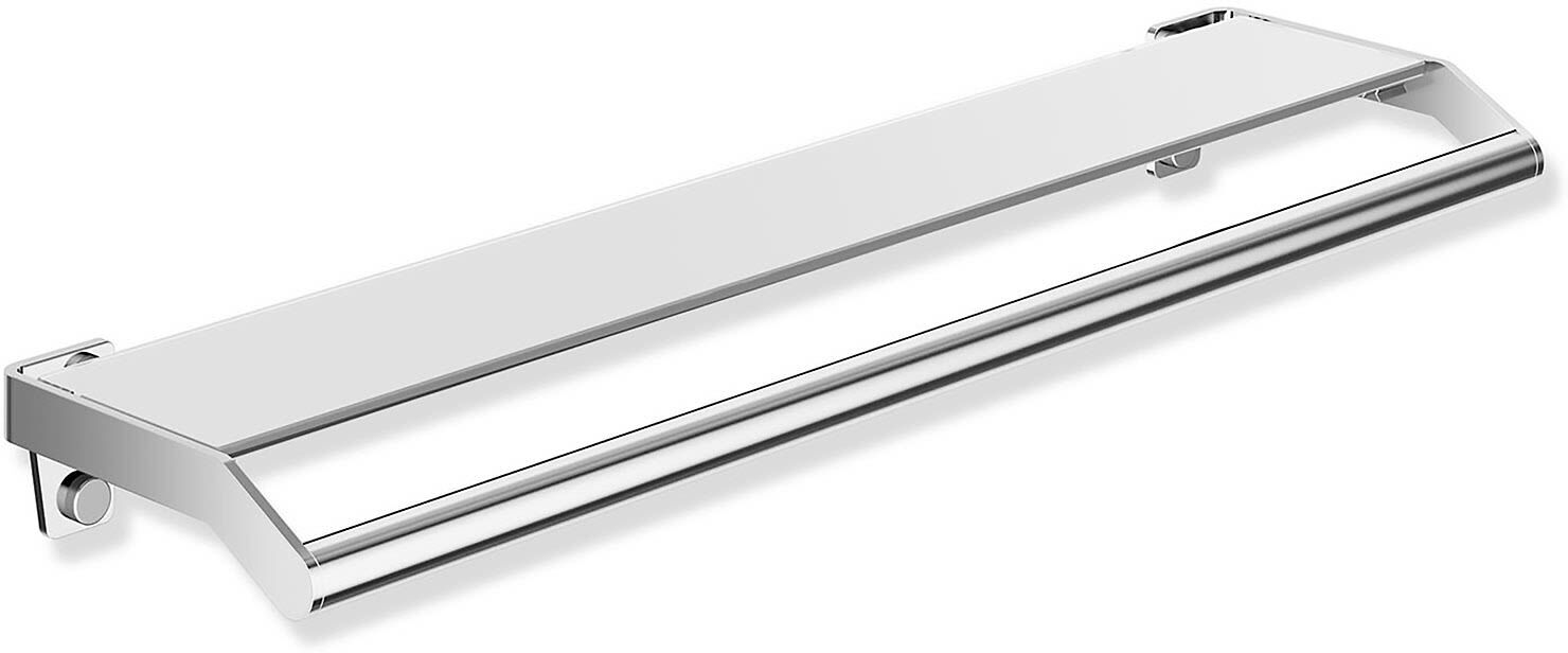 HEWI System 900 Ablage mit Haltegriff, Accessoires, 900.03.00040, chrom - chrom