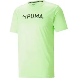 PUMA Herren Shirt Puma Fit Logo Tee - CF Gra, Größe S in Grün Grün