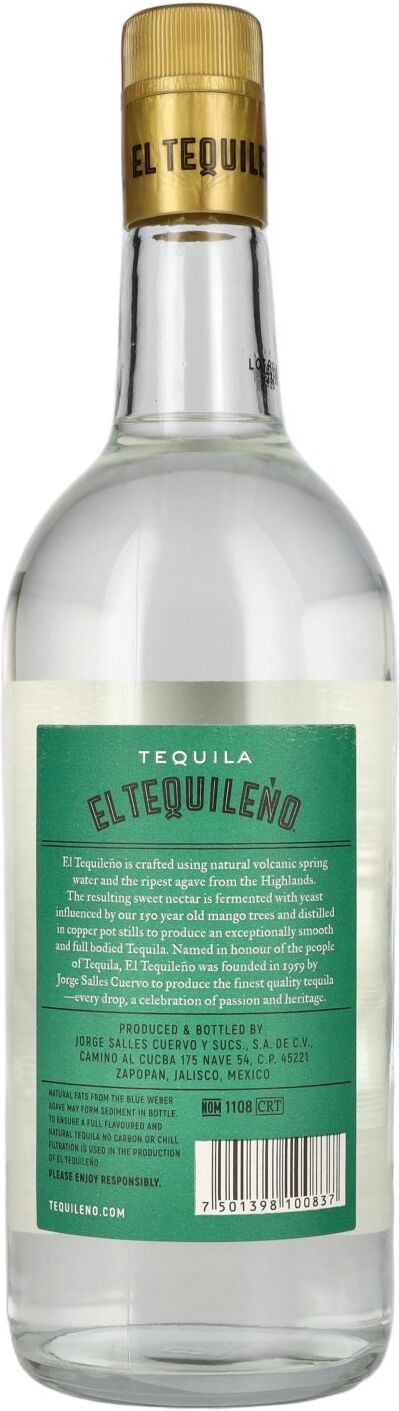 El Tequileño Tequila El Tequileño Blanco Tequila 38% Vol. 1l