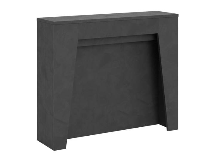 Console extensible 90x25/211 cm effet bois anthracite