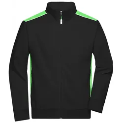 Sweat-Jacke "JN870" - S - black/lime-green