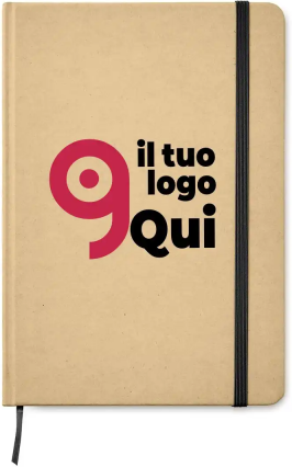 EVERWRITE Notebook A5 FSC in cartone riciclato con elastico, 160p Personalizzate o neutre
