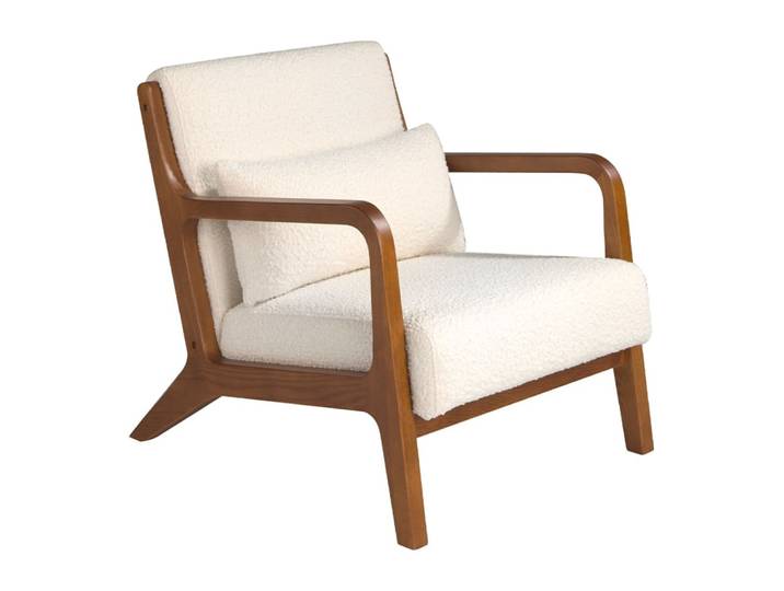 Fauteuil en tissu blanc