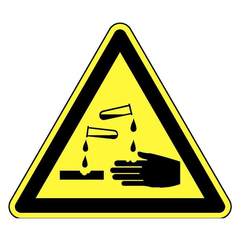 BRW Warnschild Ätzende Stoffe - 20 cm (538010.0400)