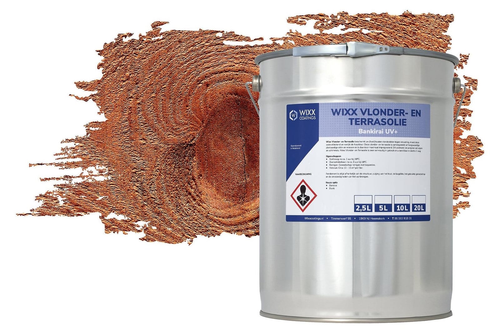 Wixx Coatings Vlonder en Terrasolie UV+ Teak 20L