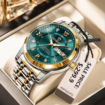 Youfap Market Men Waterproof Luxury Diver Watch, Quartz Wristwatch, Sport Date Clock Top Brand Fashion Watch gold Black