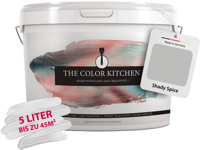 A.S. Création Wandfarbe The Color Kitchen Shady Spice Grau Matt 5,00 l Hohe Deckkraft (DD125519)