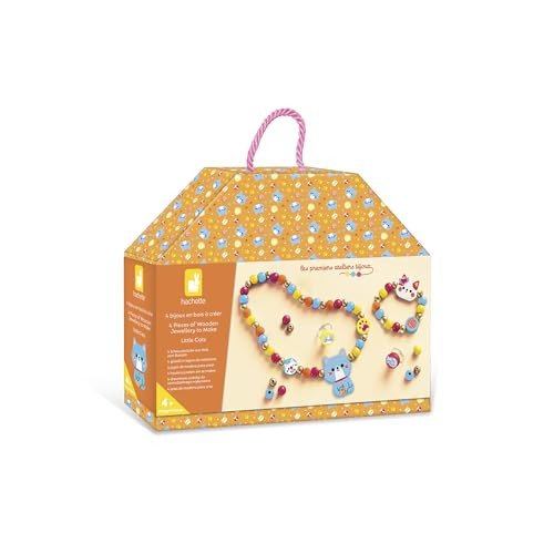 Janod Creatieve houten sieradenset om zelf kittens te maken voor kinderen vanaf 4 jaar