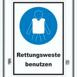 HB-Druck Rettungsweste benutzen Aufkleber A5 (148x210mm)