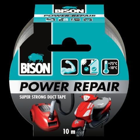 Bison Power Repair Tape Grijs Rol 10 m
