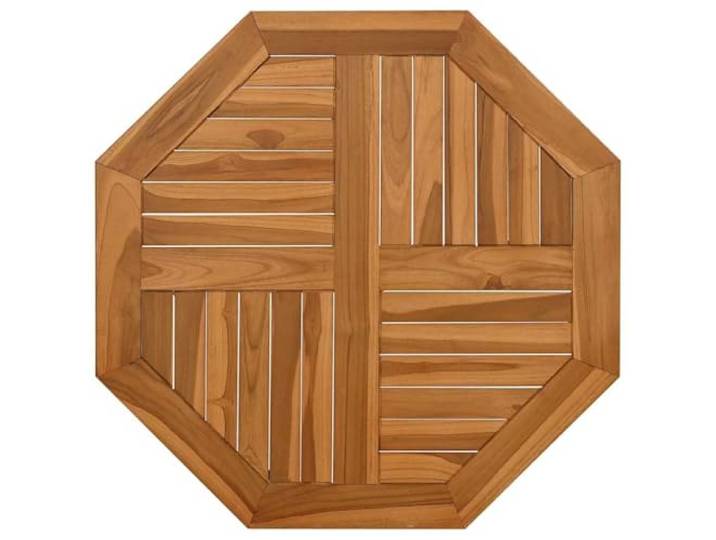 Kaorsrow Tischplatte Massivholz Teak 70x70x2,5cm Achteckig Ersatzplatte aus Naturholz mit Sonnenschirmloch für Garten, Balkon und Terrasse. Wetterfest, pflegeleicht und langlebig.