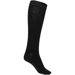 Equipage Reitsocken mit Strasssteinen, schwarz - Gr. 42-46