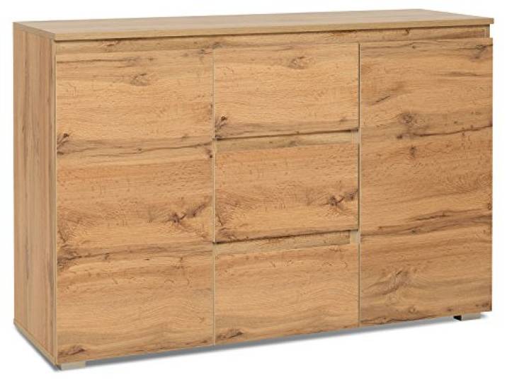 möbelando Kommode Beistellschrank Sideboard Anrichte Standschrank Schrank Ravenna III Honig-Eiche