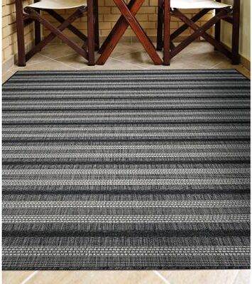 Dream Decor Rugs Ravine Edgemont Dark Gray Indoor/Outdoor Area Rug