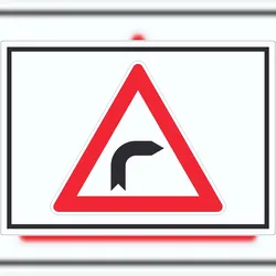 HB-Druck Aufkleber Achtung Kurve rechts Symbol A0 (841x1189mm)