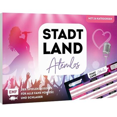 Stadt, Land, Atemlos (Schlager Edition) – Der Spieleklassiker für alle Fans von ESC und Schlager – von Helene Fischer über Udo Jürgens bis Beatrice