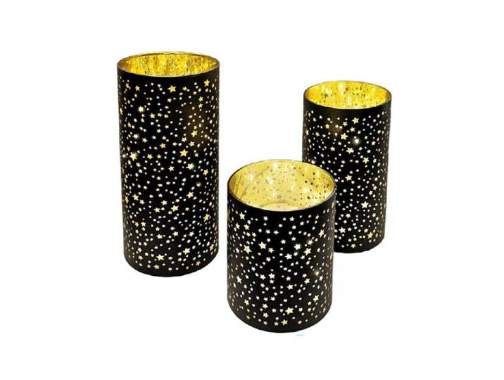 LED-Windlichter Sterne 3er Set