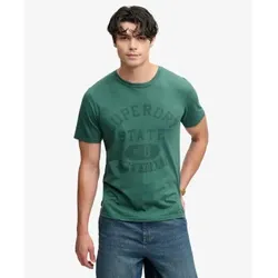 Superdry für Herren. M1012430A T-Shirt Athletic Tonal grün (L), Lässig, Baumwolle, Kurzarm