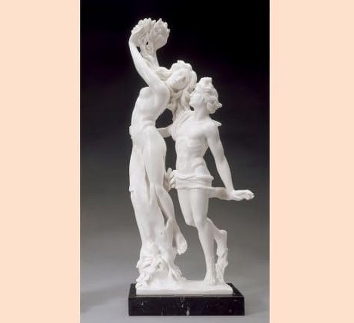 Apollo en Dafne sculptuur - Klassiek beeld van albast - Veelkleurig - Hoogte: 49 cm
