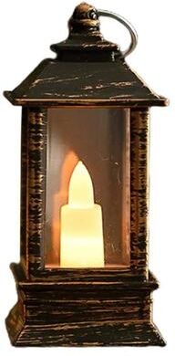 Snug & Styled Vintage LED Candle Lantern Decorative Hanging Light For Christmas Home Decor copper Color