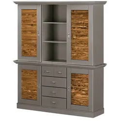 maison bleue Buffet  Fancy , grau , Maße (cm): B: 171,3 H: 202,1 T: 48.0