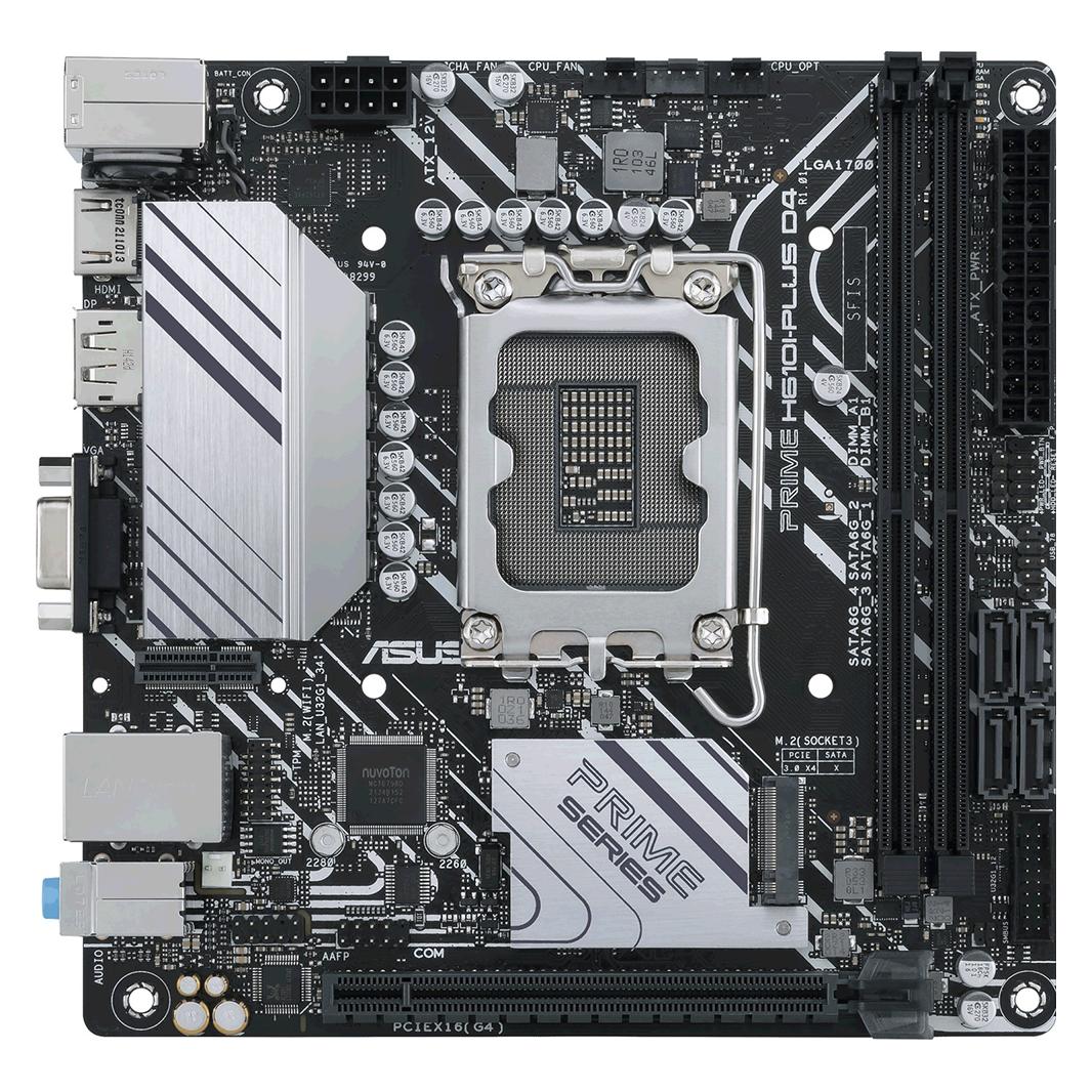 ASUS Prime H610I-Plus D4-CSM (LGA 1700, Intel H610, Mini-ITX) (90MB1B20-M0EAYC)