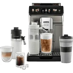 DELONGHI Eletta Explore Cold Brew ECAM450.86.T - über 50 heiße und kalte Rezepte, 4 Benutzerprofile, einfache Bedienung, Kaffeevollautomat Titan