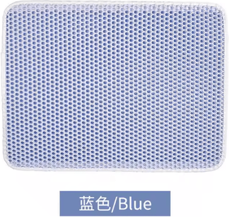 Inspire Curations Waterproof Double Layer Cat Litter Mat For Cleaner Floors & Easy Cleanup blue 45x60cm