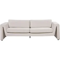 3-SITZER-SOFA Samtstoff hellbeige Maunu